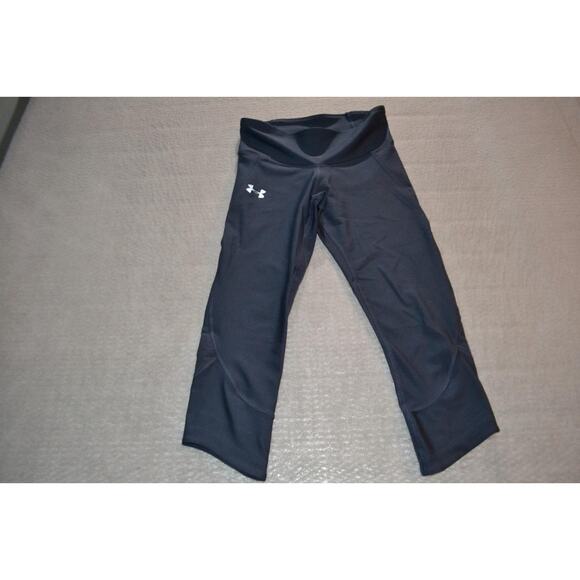 38210 Under Armour Gym Pants Leggings Blue Size Small Compression Fit Womens - Picture 1 of 7